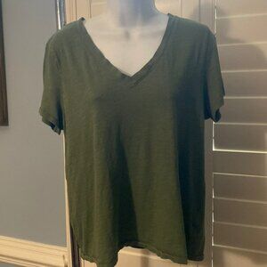Madewell 100% Cotton TShirt, Medium, Green